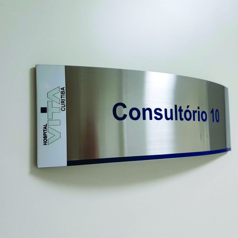 placa em aço escovado legitimo